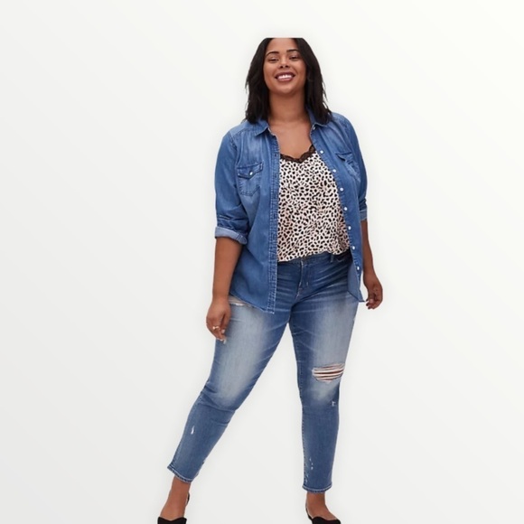 NWT TORRID Sophie Leopard Satin Charmeuse Camisole - Picture 2 of 12